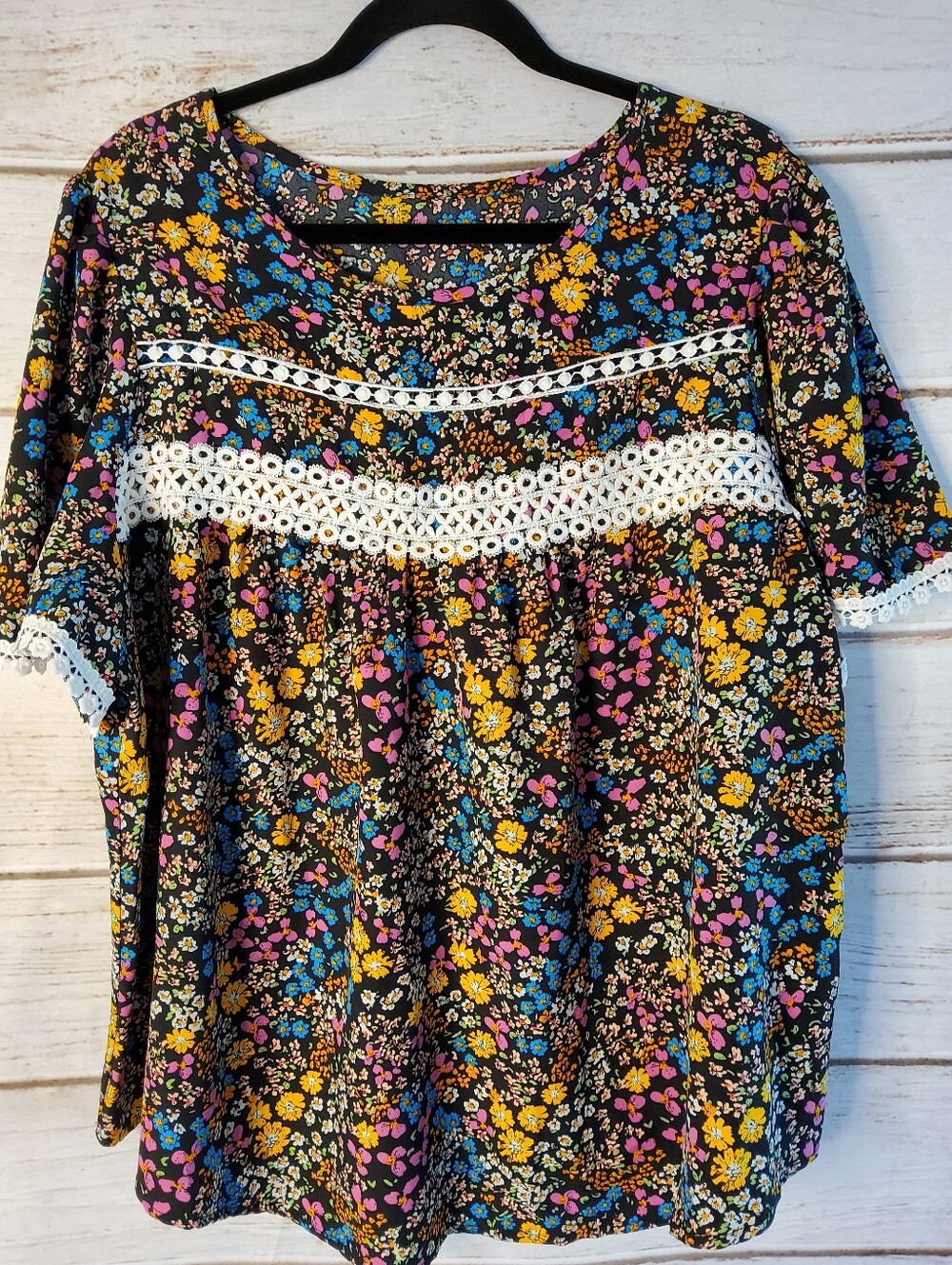 Shein Curve Floral Women's Blouse - Multicolor